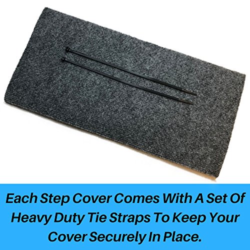 ARL Outdoors Grey RV Wrap Around Step Rug Cover- Protects Your RV From Unwanted Tracked in Dirt, Works on Electric and Manual RV Steps - Thumbnail 2