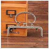 Ownstyle Clasp Metal Frame Purse Frame Kiss Clasp Lock Squared Design 8 Inch (B)