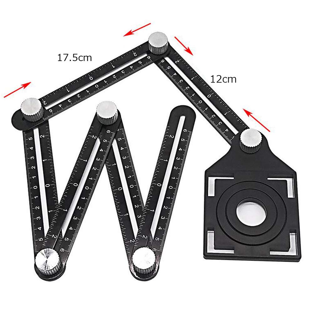 Metal Angleizer Template Tool with Perforated Mold LETBUY-Tech Premium Aluminum Alloy Angle Ruler Carpenters DIY Easy /& Profesional to Use for Builders 1 set LETB Multi Angle Measuring Ruler Craftsmen