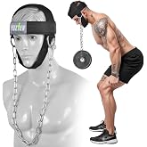 POZTEV Neck Harness with Heavy-Duty Chain - Adjustable Head and Chin Straps for Neck Strength and Pain Relief