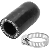 ACROPIX 5/8" 16mm ID 3-ply Polyester Silicone Rubber Hose End Cap | for Coolant Turbo Bypass Valve Vacuum, 4.5mm, 40mm, Black