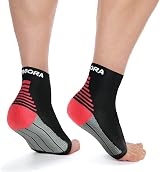 Rymora Foot Compression Socks Sleeves for Plantar Fasciitis Black Medium 21-25cm view 1