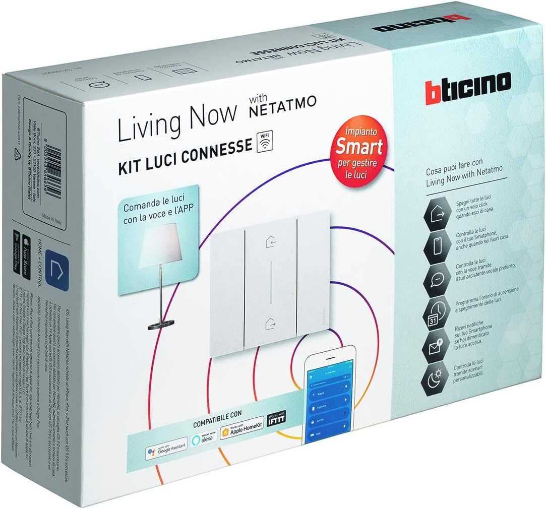Kit Luci Smart BTicino Livinglight - Gateway E 3 Deviatori Per Controllo Luci Con App E Alexa - Foto 6