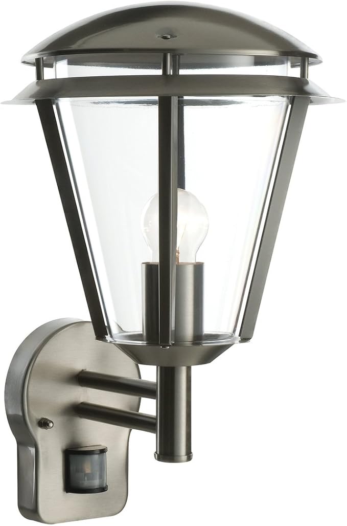 INOVA Outdoor Brushed Stainless Steel Wall Lantern Security Light