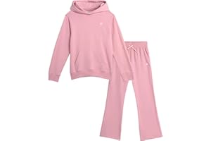 AEROPOSTALE Girls Sweatsuit Set - 2 Piece Fleece Hoodie Sweatshirt, Flare Jogger Sweatpants - Track Suit Set for Girls, 7-16