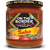 On The Border Original Medium Salsa, 16 oz Jar (4 Count) | Jalape&ntilde;os, onions, tomatoes and garlic for authentic Mexican flavor; gluten-free, vegan, no added sugar or artificial colors