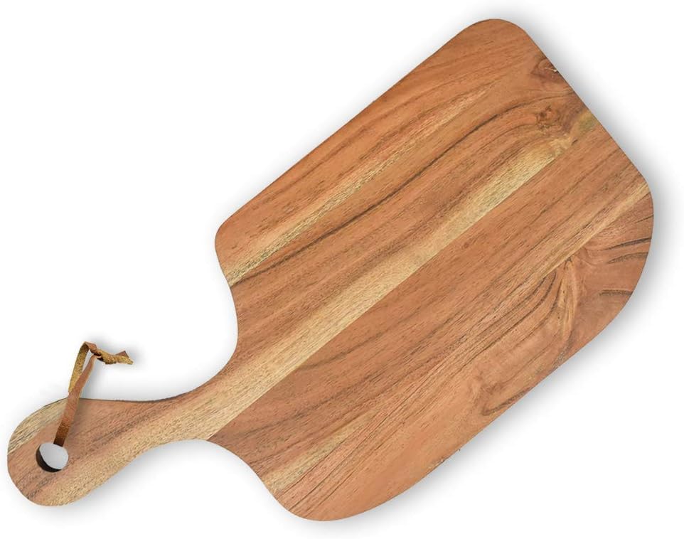 BRICK BROWN Handcrafted Bottle Shaped Wooden Chopping Board
