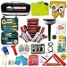 Roadside Assistance Emergency Kit - Multipurpose Emergency Pack Car Premium Road Kit Essentials Jumper Cables Set (8 Foot) Automotive Roadside Assistance 142 Pieces Winter Car Kit