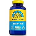 NATURE'S LIFE Betaine HCL with Pepsin - Digestive Health Formula with Digestive Enzymes for Gut Health Support - High Potency Hydrochloric Acid Supplement, 60-Day Guarantee, 250 Servings, 250 Capsules
