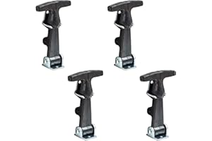 BUYERS PRODUCTS COMPANY Buyers Products Wj201U4 4-7/8 Inch Easy Grip Rubber Hood Catch with U-Bracket, 4 Pack