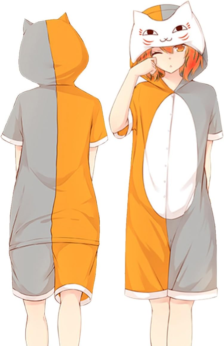 Amazon ニャンコ先生 コスプレ衣装 夏目友人帳 寝巻き 着ぐるみ パジャマ コスチューム アニメパジャマ 半袖 ルームウェア 演出服 春 夏 ゲーム周辺 二次元 可愛い レディース メンズ 女の子 男の子 Xlサイズ コスプレ 仮装 通販