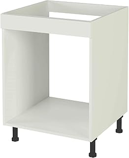 ambiato Herdschrank Luci Weiß White inkl. höhenverstellbarer Füße Herdumbauschrank Herdunterschrank Küchenschrank Unterschrank Küche Backofenschrank