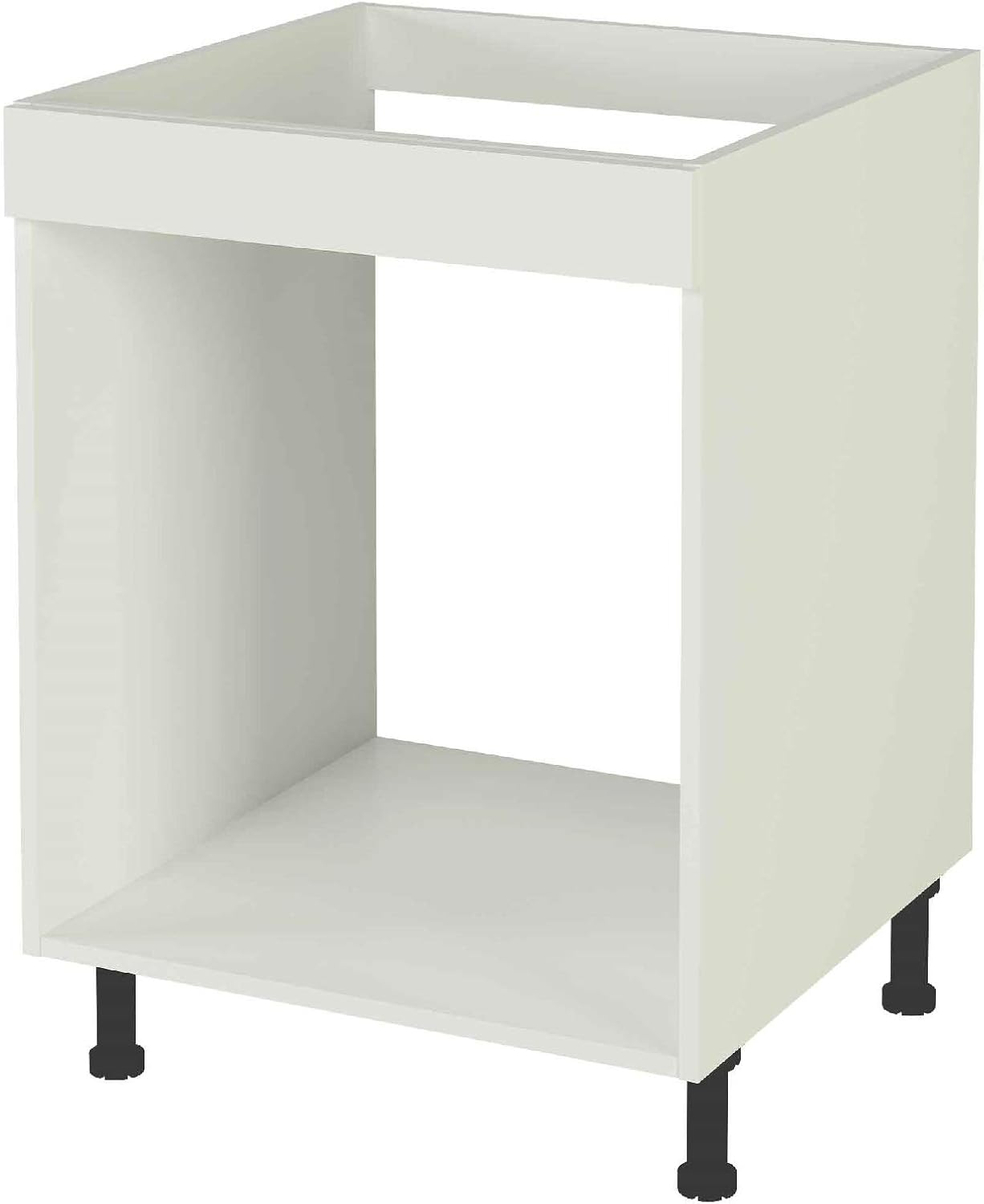 ambiato Herdschrank Luci Weiß White inkl. höhenverstellbarer Füße Herdumbauschrank Herdunterschrank Küchenschrank Unterschrank Küche Backofenschrank