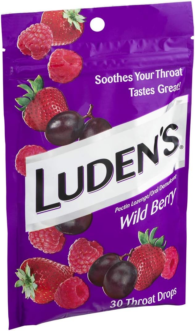 Ludens Throat Drops, Wild Berry, 30 Count: Health & Personal Care