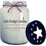 Falls Bridge Candles Green Clover & Aloe Scented Candles, 26-Ounce, with Star Lid