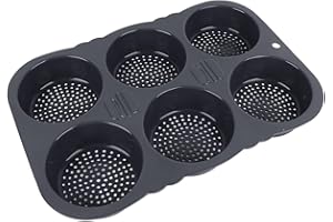 ZASCHMOY Foldable Silicone Hamburger Bun Mold - 6 Cavity Reusable Bread Mold for Baking - Suitable from ‑40℉ to +446℉