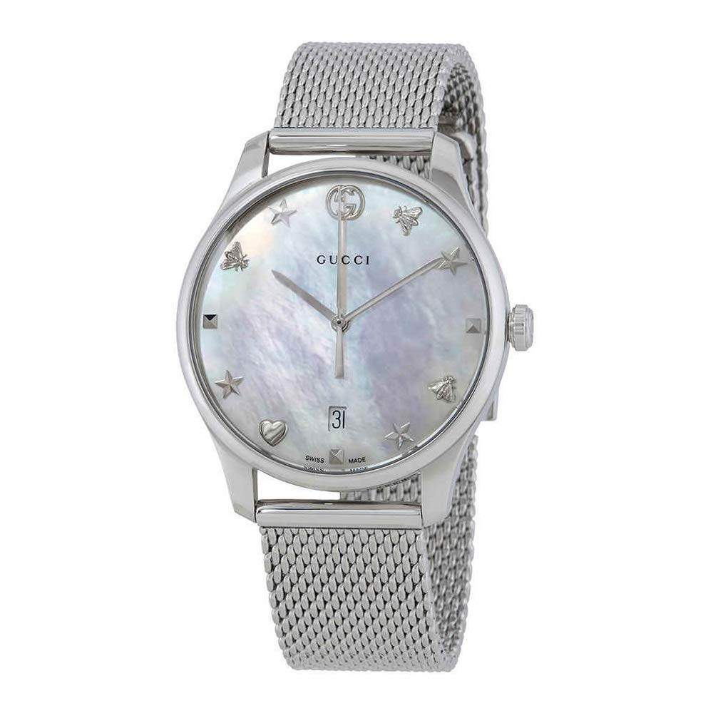 gucci mother of pearl watch