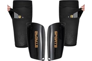 THAPLAY Soccer Shin Guards for Kid Youth Teen Adult - Shin Guards Sleeves with Inserted Pocket Cushion Protection Reduce Shocks and Injuries for TeamSports