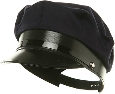 navy chauffeur hat