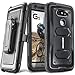 COVRWARE Aegis Series case for LG G5 with Built-in Screen Protector Heavy Duty Full-Body Rugged Holster Armor Case Belt Swivel Clip Kickstand, Black