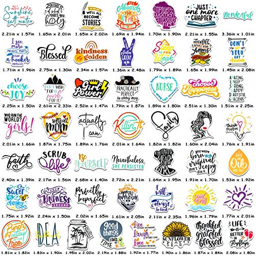 200 Pcs Inspirational Stickers Pack, Motivational Quote Stickers for Laptop Water Bottles Book, Waterproof Durable Vinyl Positive Sticker Decals for Students Teachers Teens Adults