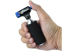 Ctrepower CO2 Bike Tire Inflator – Quick Push-Button Release, Fits Presta & Schrader Valves, CO2 Bike Pump or 5X 16g Threaded CO2 Cartridges
