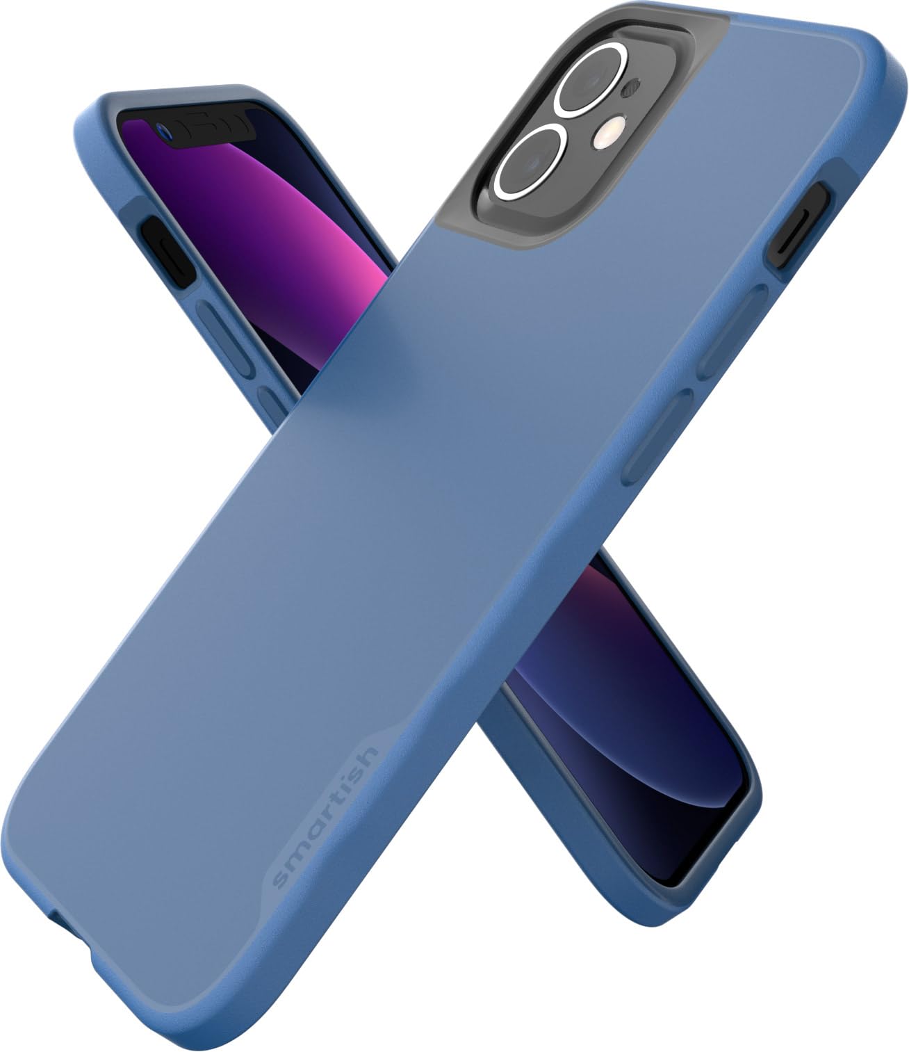 Smartish iPhone 12 Mini Slim Case - Gripmunk [Lightweight + Protective] Thin Cover (Silk) - Blues on The Green — image 1