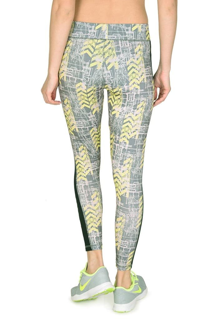 onesport women's polyester spandex jersey grey print tights(onsp23gp-p)