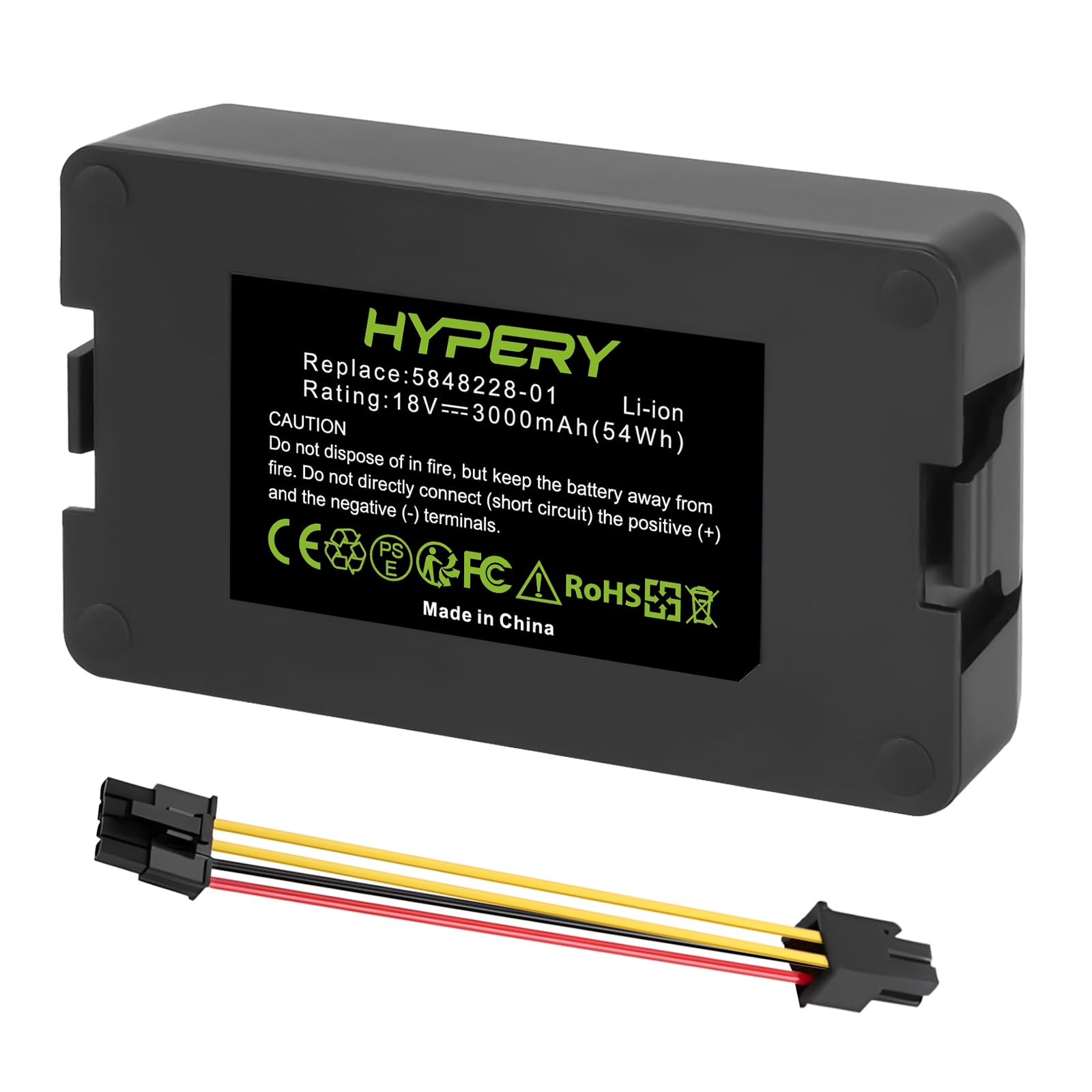 18V 3000mAh Ersatz Li-ion Akku für Husqvarna Automower 115H/305/310/315/520, Limited 2020, Sileno City 2018/250/400/500, Sileno Life 1000/1250/2019/750/850, Sileno+ R100Li/+ R130Li/R160Li