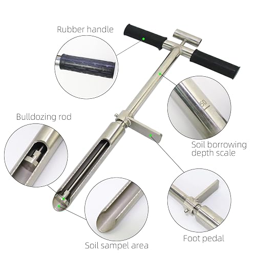 Farm Soil Core Sampler Stainless Steel Soil Sample Probe With T-Handle ...