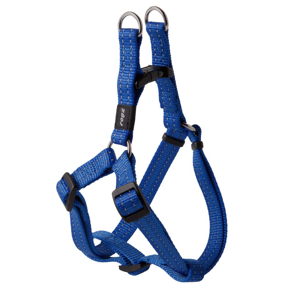 Rogz Utility Step-In Harness Snake, Medium, Blue