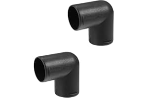 Qikaide 2 Pack 42mm 1.65 Inch Diesel Air Heater Duct Elbow Connector 90-Degree Bend Heat-Resistant Black Plastic