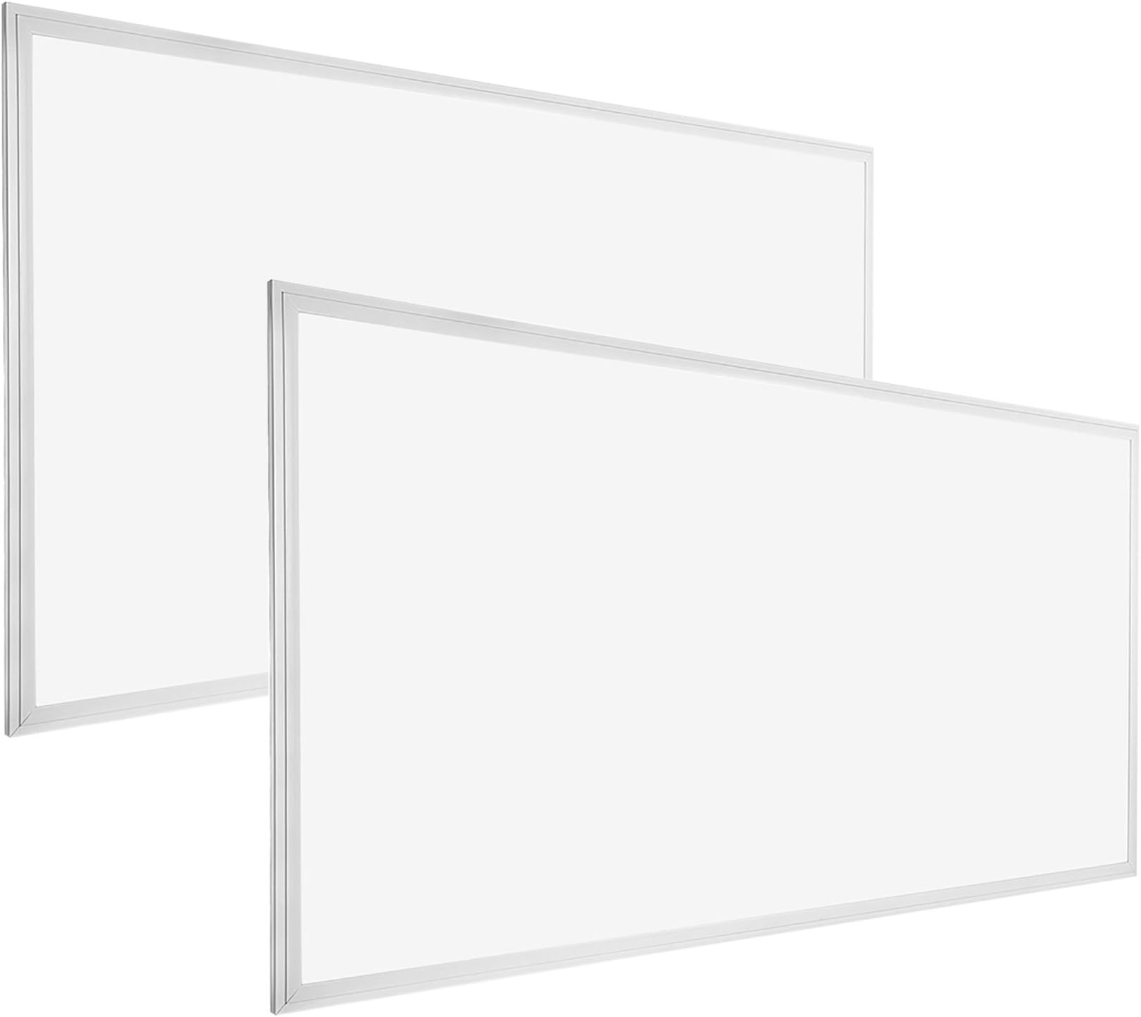 2- Pack, DLC 4.0 Standard 2ft x 4ft LED Dimmable Flat Panel - 50W, 5000 Lumens - 5000K Cool White