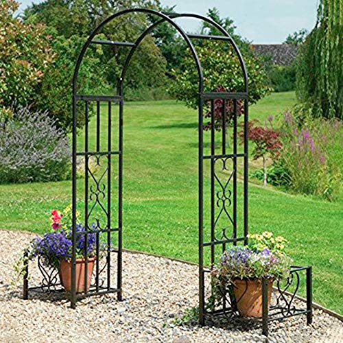 Better Rosenbogen aus Metall, Mit 2 Pflanzenkorb, Gartenlaube für Verschiedene Kletterpflanzen, Garten Im Freien, 7,08… – Bild 7