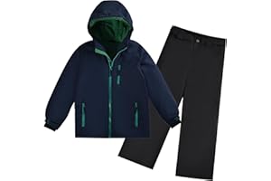 ODYSSEY-REFUGE LUNA Boys Snowsuit Hooded Water-repellent Ski Suit Windproof Winter Suit