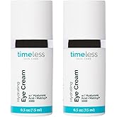 Timeless Skin Care Hydrating Eye Cream - Skin Care Cream for Eyes with Hyaluronic Acid - Hydrating Beauty Product for Personal Care - 0.5 oz (Pack of 2)