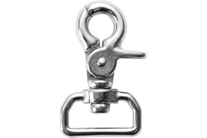 INCONTESTA 1-Pack Heavy-Duty Swivel Snap Hooks, 316 Stainless Steel Trigger Clasps for Lanyards, Keys, Pet Leashes, Rust-Resistant 360° Rotating Clips with Easy Spring Release for Secure Hold