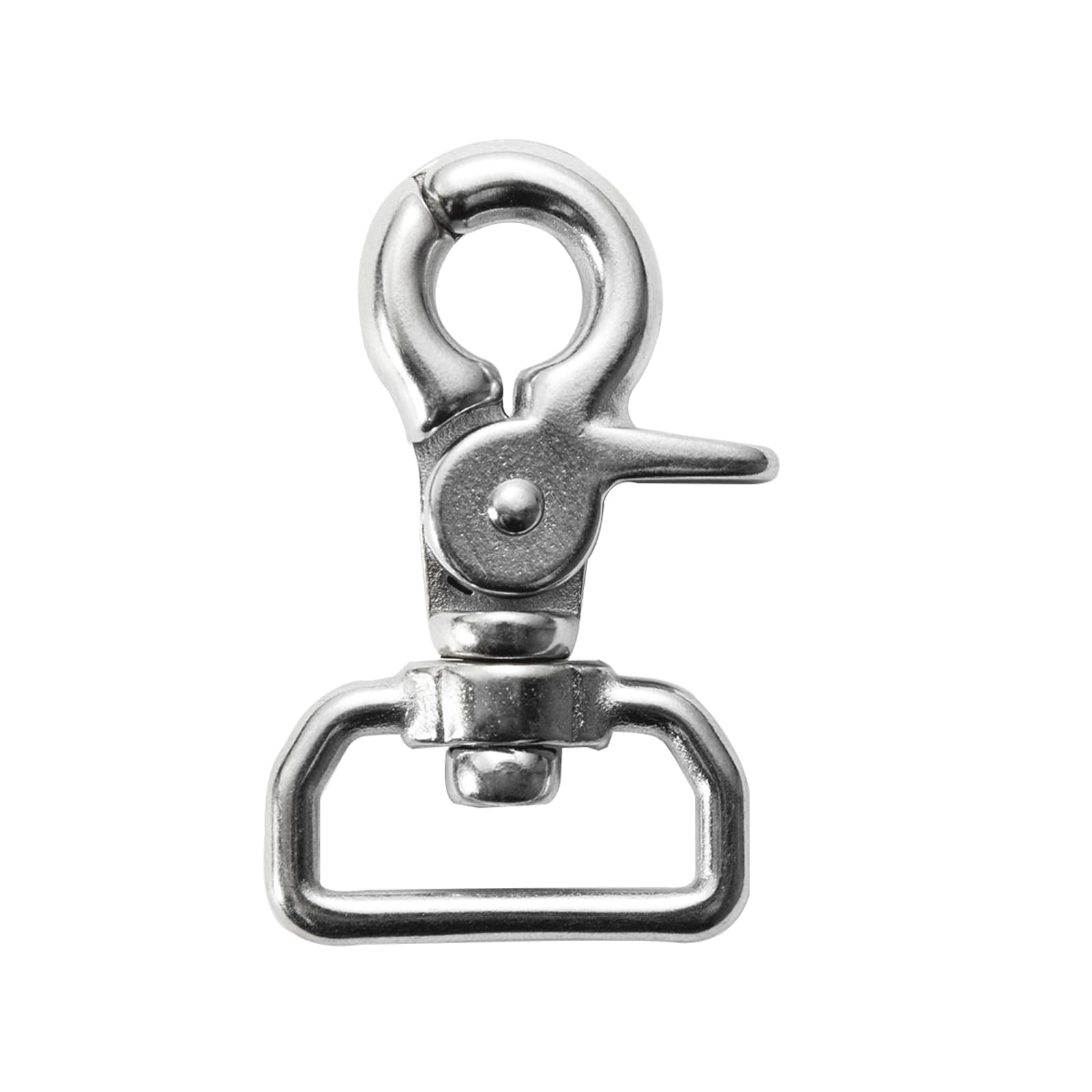 Photo 1 of 1-Pack Heavy-Duty Swivel Snap Hooks, 316 Stainless Steel Trigger Clasps for Lanyards, Keys, Pet Leashes, Rust-Resistant 360° Rotating Clips with Easy Spring Release for Secure Hold