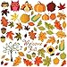 FRIDAY NIGHT Thanksgiving Fall Leaves Acorns Window Clings Sticker Reusable Autumn Party Decorations Supplies Double Side Printing (58 Pcs)