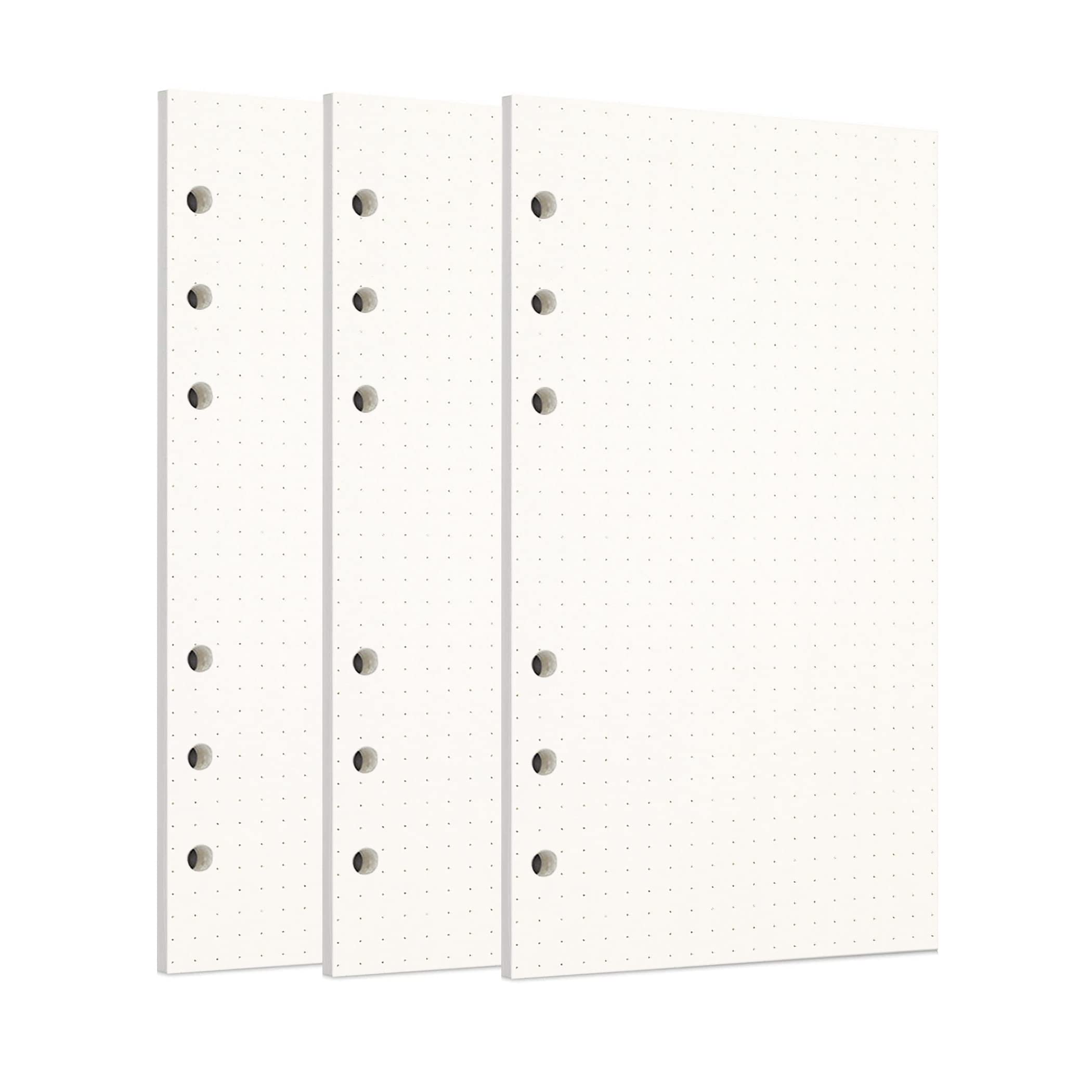 Zelten Loose Leaf Punched Paper Refills Paper for 6 Hole Binder Personal Organizer Diary Notebook Refillable Planner (Dotted,A6/6 Hole)