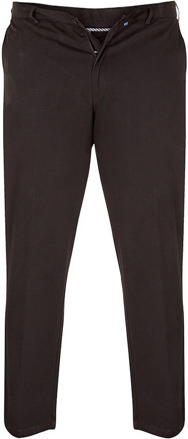 Duke D555 KS1465 Bruno Mens Chinos Black - Size 46" - Reg