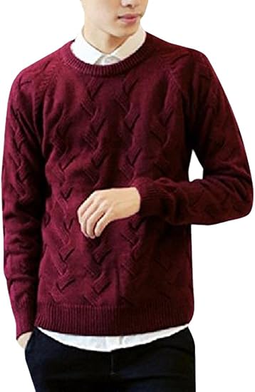 Amazon Xl レッド 秋 冬 あったか 編み込み 柄 無地 セーター メンズ M L 黒 赤 ネイビー クリーム ホワイト フルールアンフェ Fleuruneffe セーター 通販