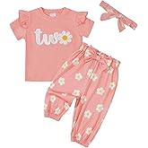 Coyciu Baby Girl Birthday Outfit 1st 2nd 3rd 4th 5th Embroider Flower One Two Three Four Five Years Old Birthdays Gift