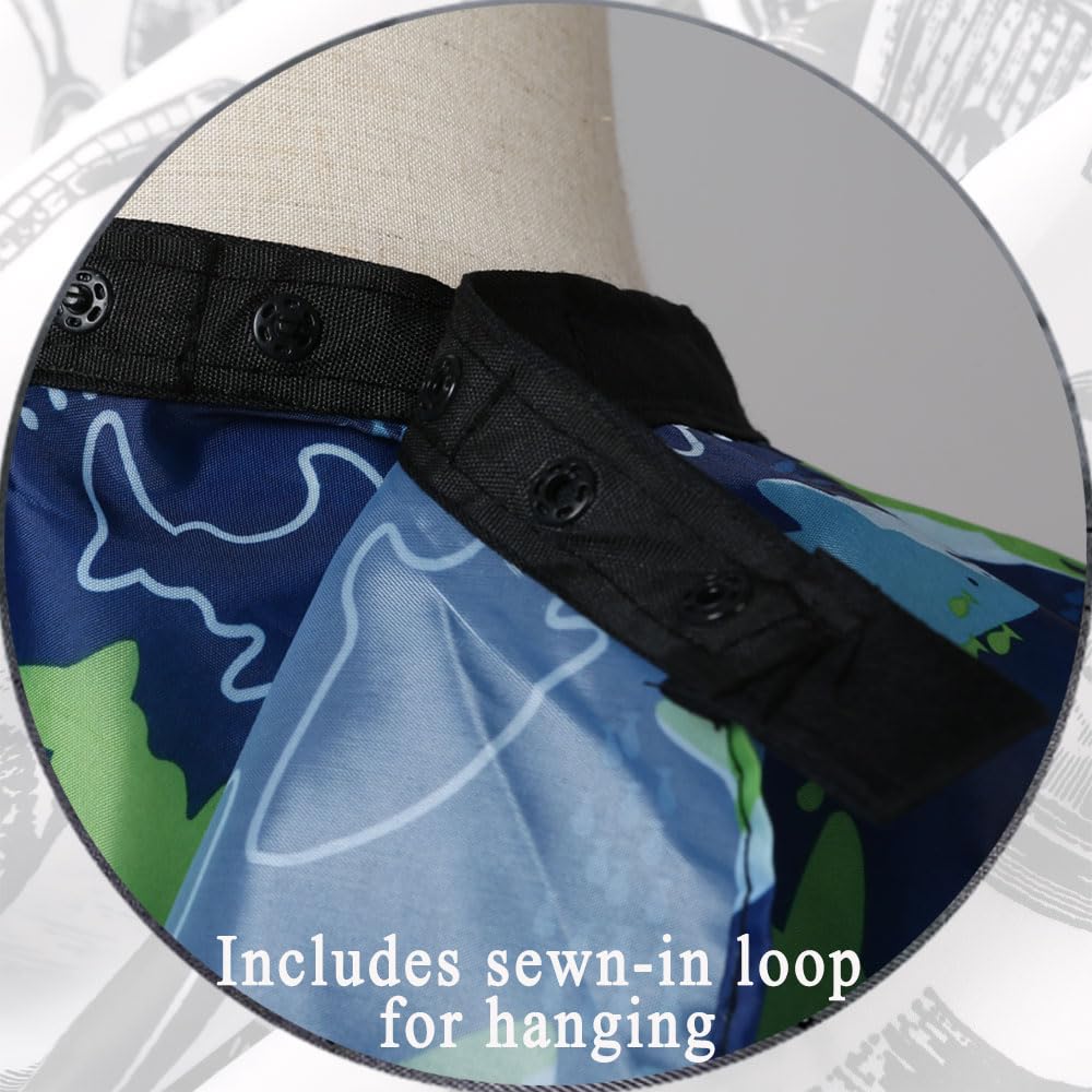 Borogo Professional Waterproof Hair Styling Cape Haircuting Salon Cape Gown Hair Salon with Snap Closure Yellow Stripes