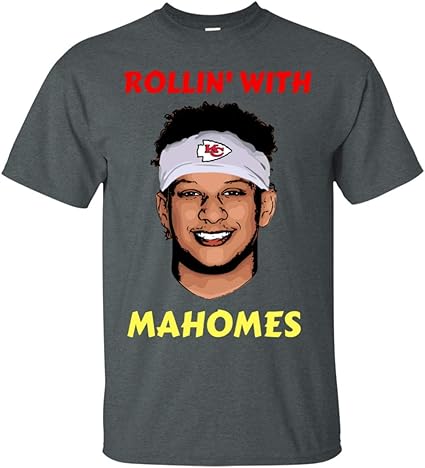 Rollin With Mahomes Shirt Patrick Mahomes T Shirt Dunkles Erika Medium Amazon De Sport Freizeit