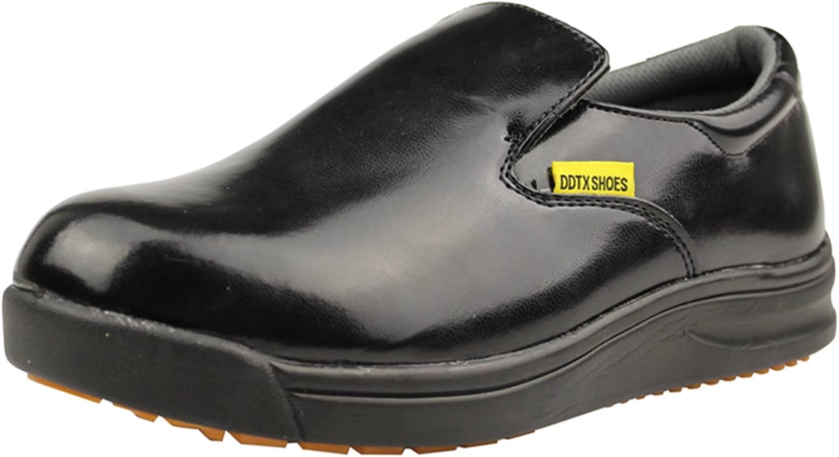 DDTX Slip Oil Resistant Slip-on Mens Work Shoes Black/White