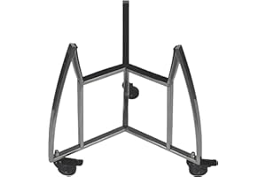VESSILS Rolling Cart for BBQ Grill – Stainless Steel Egg Holder Compatible with 15 Inch Kamado Grill – Premium Grill Cart for Increased Mobility and Portability – Ideal for Outdoor Cooking