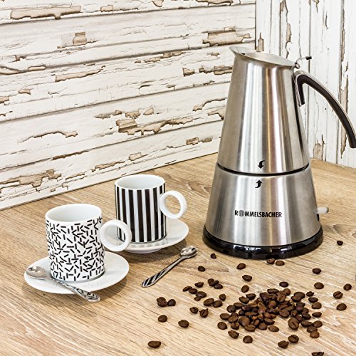 ROMMELSBACHER EKO 364/E Espressokocher elektrisch (2-4 Tassen, 250ml Füllmenge, 2 Edelstahl-Filtereinsätze… – Bild 8