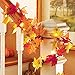 GIAGY Fall Decor,Fall Garland,Thanksgiving Decor,Christmas Decor Lighted Fall Wreath Halloween String Lights [ 14.7 Feet &40 Lights ]