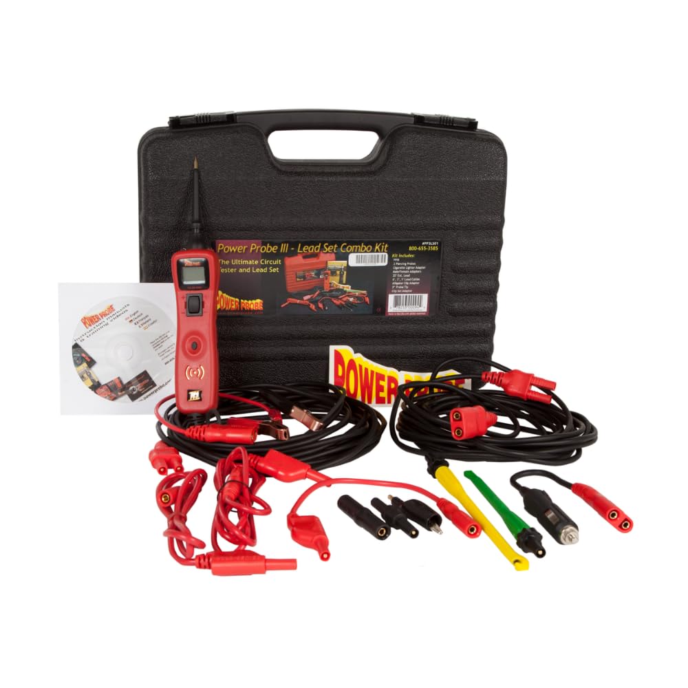 POWER PROBE 3 Master Combo Kit Multimeter Testing Kit & Lead Set Gold Series PP3LS01